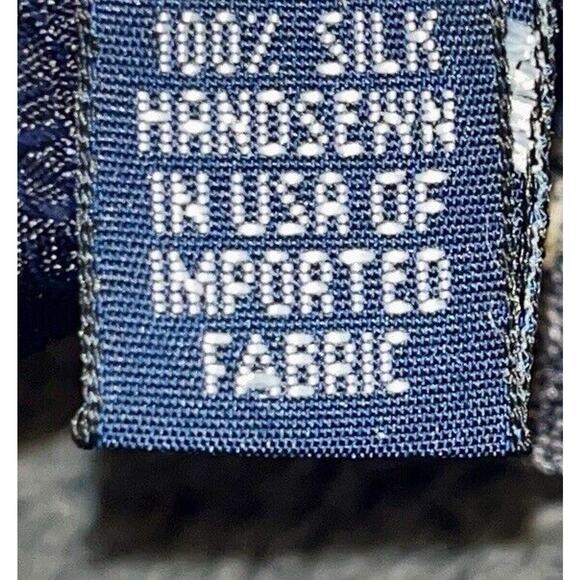 Lands' End Men's Ties Set Of Two 100% Silk Neck Ties Leaf Dot Pattern Multicolor - Picture 6 of 10